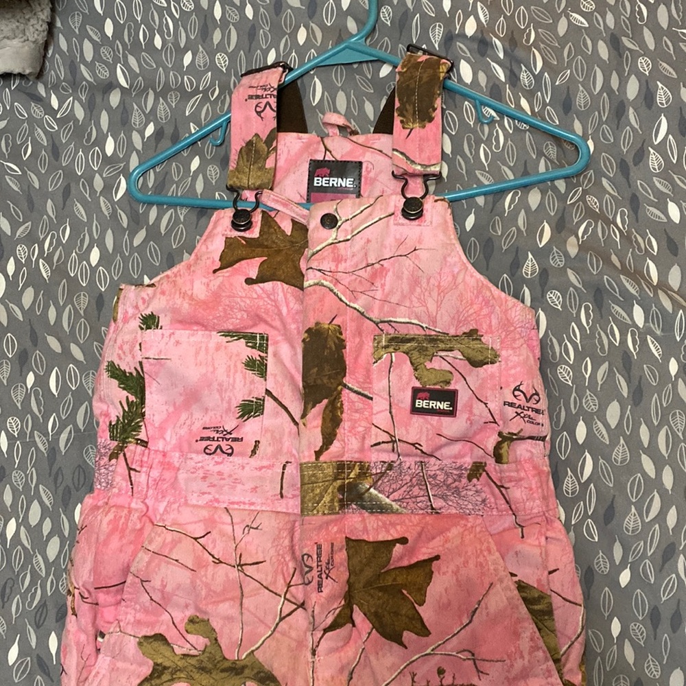 Pink Camo Berne Girls Coveralls